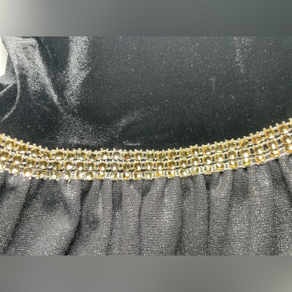 Sweet Heart Rose Black Velvet Dress - Picture 4 of 4